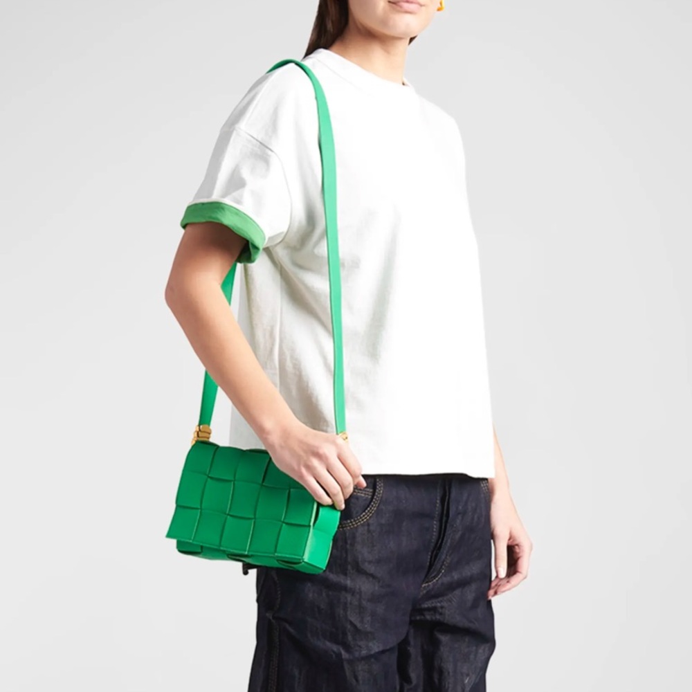 green woven bag